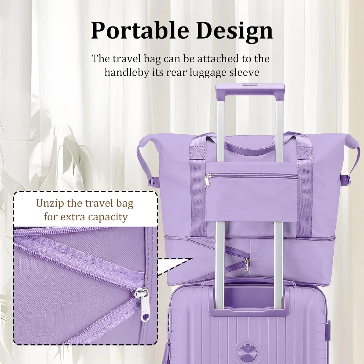 5-piece PP hardshell lightweight travel carry-on luggage set with dual spinner wheels and TSA lock