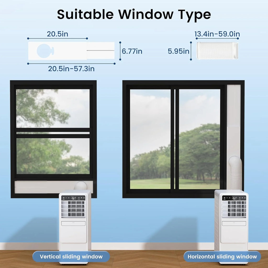 12000 BTU Portable Air Conditioners for Room up to 500 sq.ft, 3-in-1 Free Standing Quiet Portable AC Unit with Fan & Dehumidifier, Remote Control, Sleep Mode/24h Timer, 4 Speed, Auto Swing