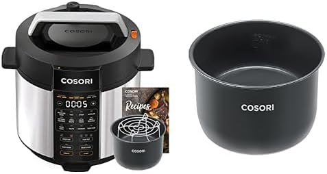 COSORI Pressure Cooker 6 qt, 9-in-1 Instant Multi Kitchen Appliances, Safer Venting Design, Rice Cooker, Slow Cooking Pot, Sous Vide, Saute Pot, 1100W, Stainless Steel