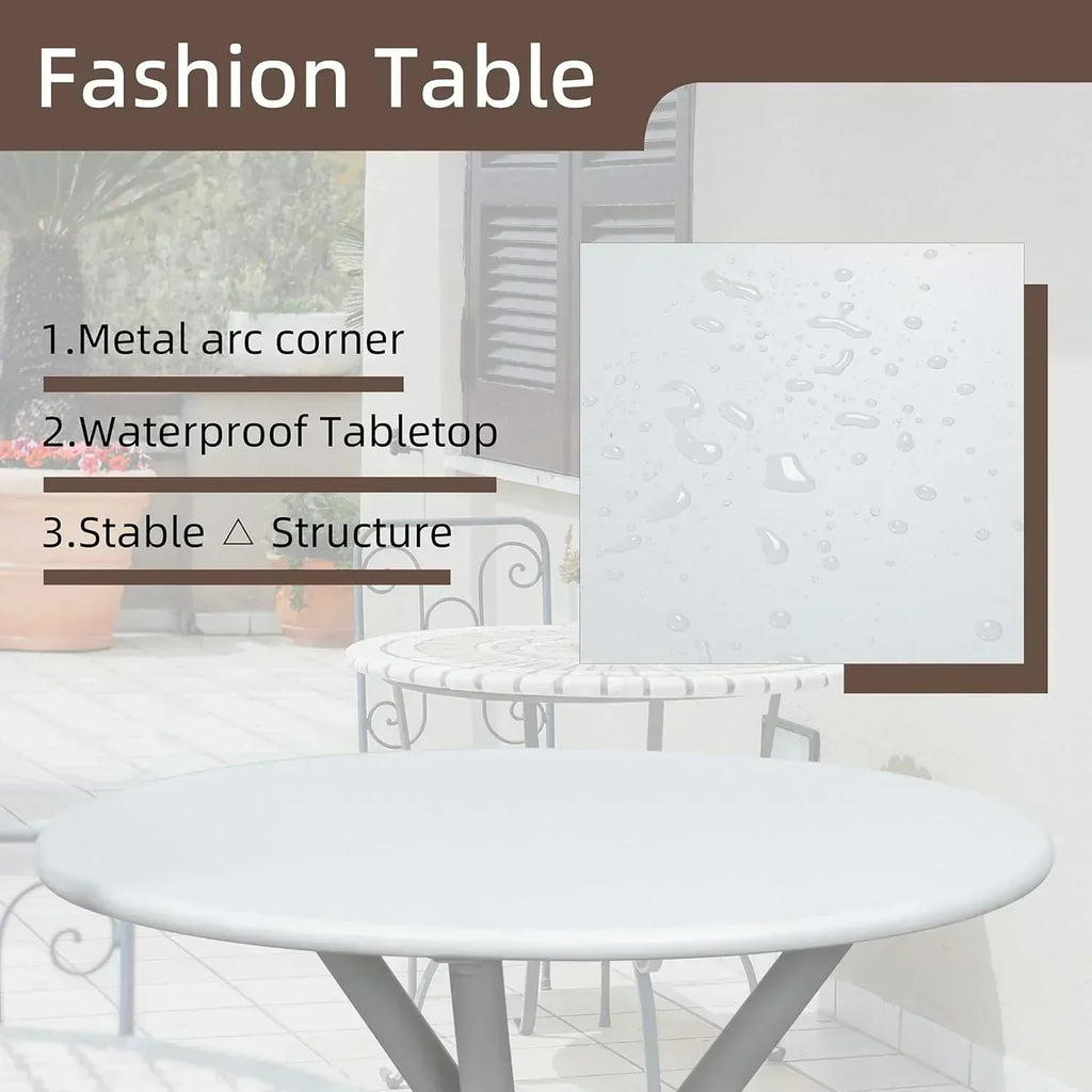 Shintenchi 3 Pieces Patio Bistro Sets Outdoor Textilene Fabric Conversation Bistro Set