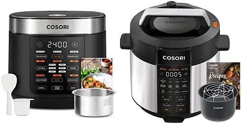 COSORI 6-Quart Stainless Steel Pressure Cooker Multi-Function Cooker with Ceramic Inner Pot for Rice, Slow Cooking, Sous Vide, and Stir-frying
